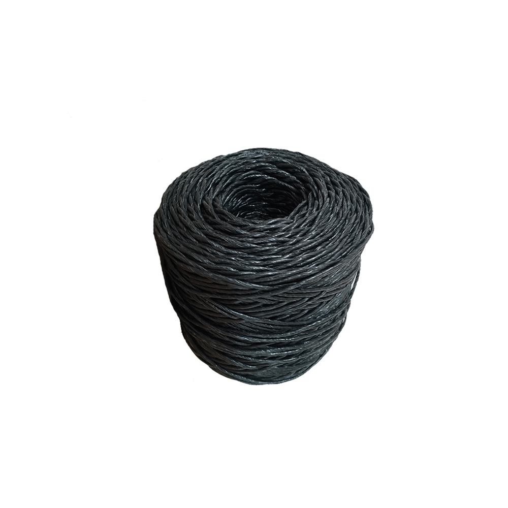 Rollo de rafia negra calibre 30 en presentaciones de 1 kg y 4.5 kg de polipropileno, ideal para múltiples usos