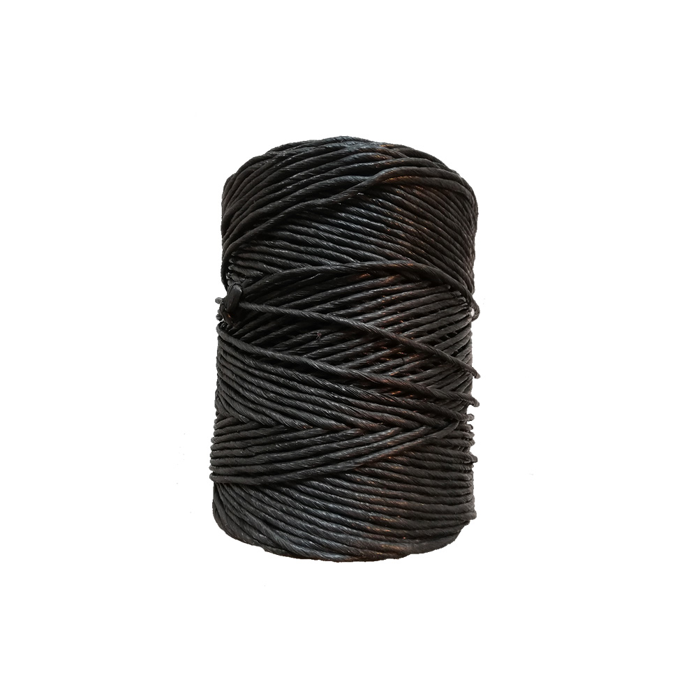 Rollo de rafia negra calibre 90 de 4.5 kg, cordón de polipropileno para uso rudo extremo.